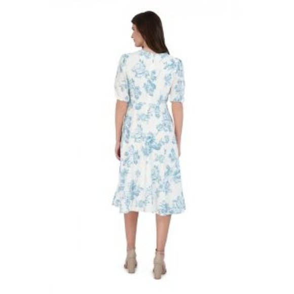 Sandra Darren - Women's V-Neck A-Line Dress - Picture 2 of 3